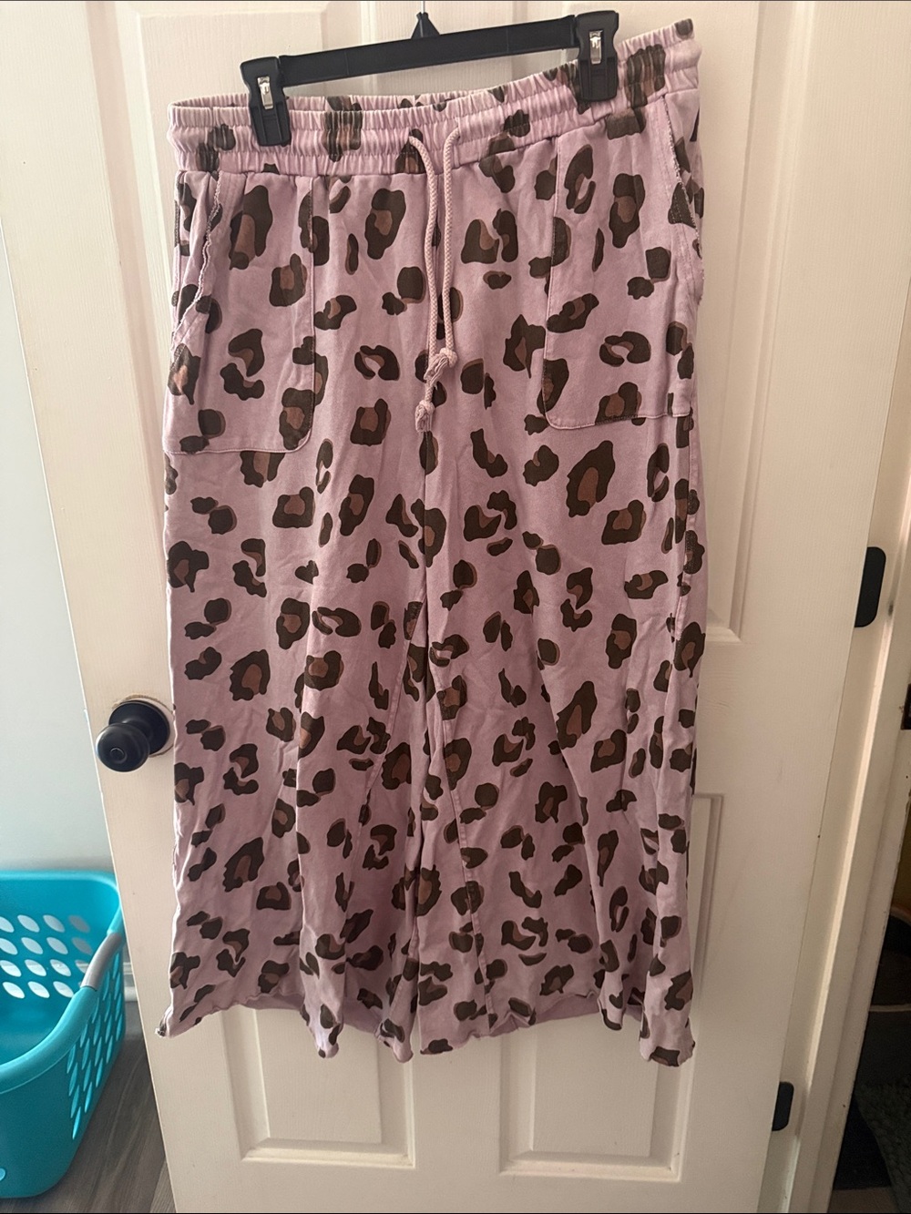 easel Lilac Leopard Print Maxi Skirt with Brown Spots